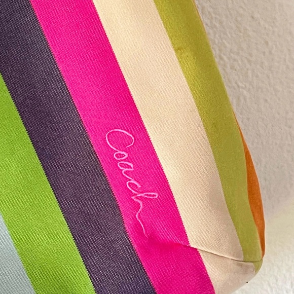 Coach Poppy Legacy Stripe Sequins Colorful Glam Tote 19021 - Picture 16 of 17